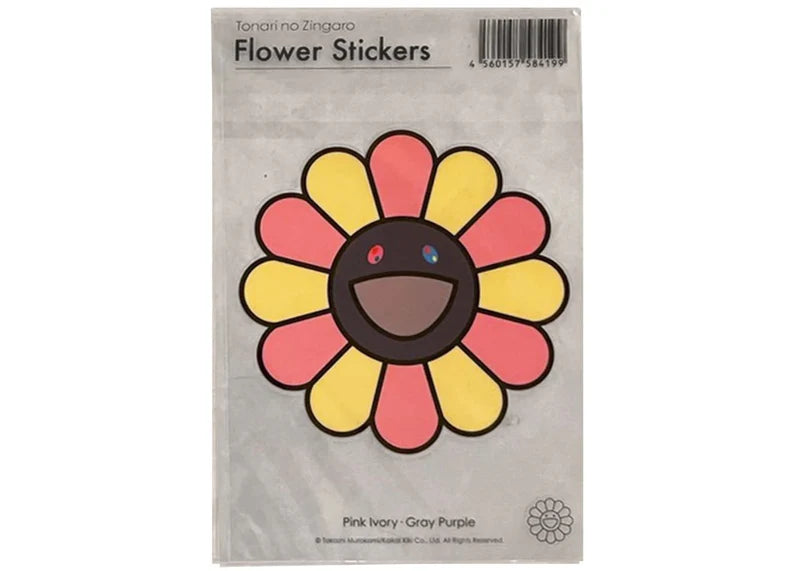 Takashi Murakami Pink Ivory x Gray Purple Sticker