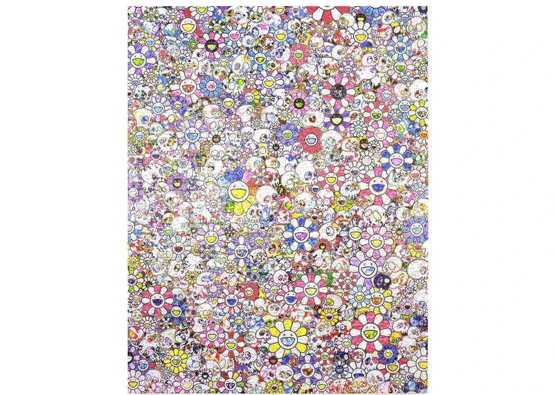 Takashi Murakami Skulls & Flowers Castle Wall In The Sky (875 Pieces) Jigsaw Puzzle Multi