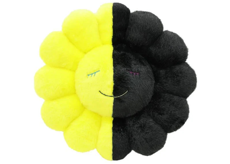 Takashi Murakami x HIKARU Collaboration Flower Plush 30CM Black/Yellow