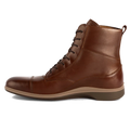 The Boot by Amberjack in Chestnut Brown Leather - Medial Side View