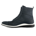 The Boot by Amberjack in Cobalt Blue Nubuck - Medial View