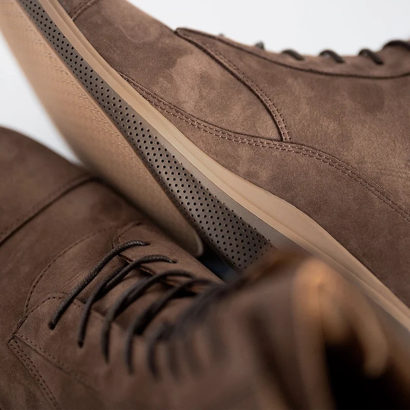 The Boot in Copper by Amberjack - nubuck detail image