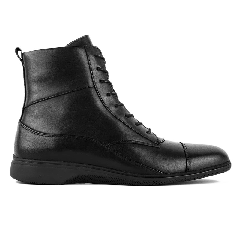 The Boot by Amberjack in Obsidian Black Leather - Lateral View