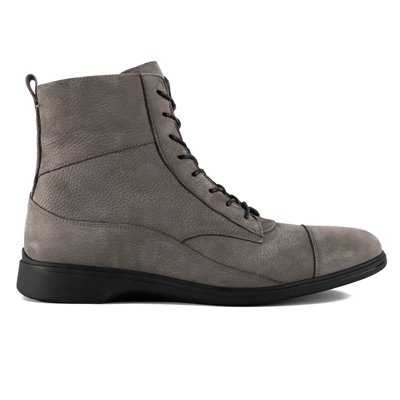 The Boot by Amberjack in Steel Grey Leather - Lateral View