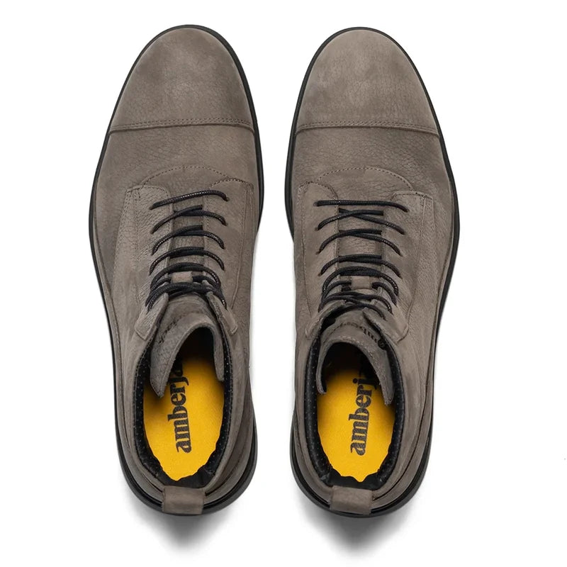 The Boot by Amberjack in Steel Grey Leather - Top Down View