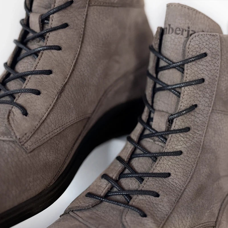 close-up photo of The Boot in Steel gray Nubuck