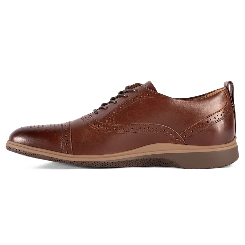 The Cap-Toe in Chestnut Brown by Amberjack - Medial View