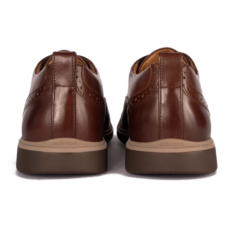 The Cap-Toe in Chestnut Brown by Amberjack - Back View