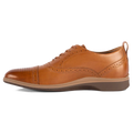 The Cap-Toe in Honey Tan by Amberjack - Medial View