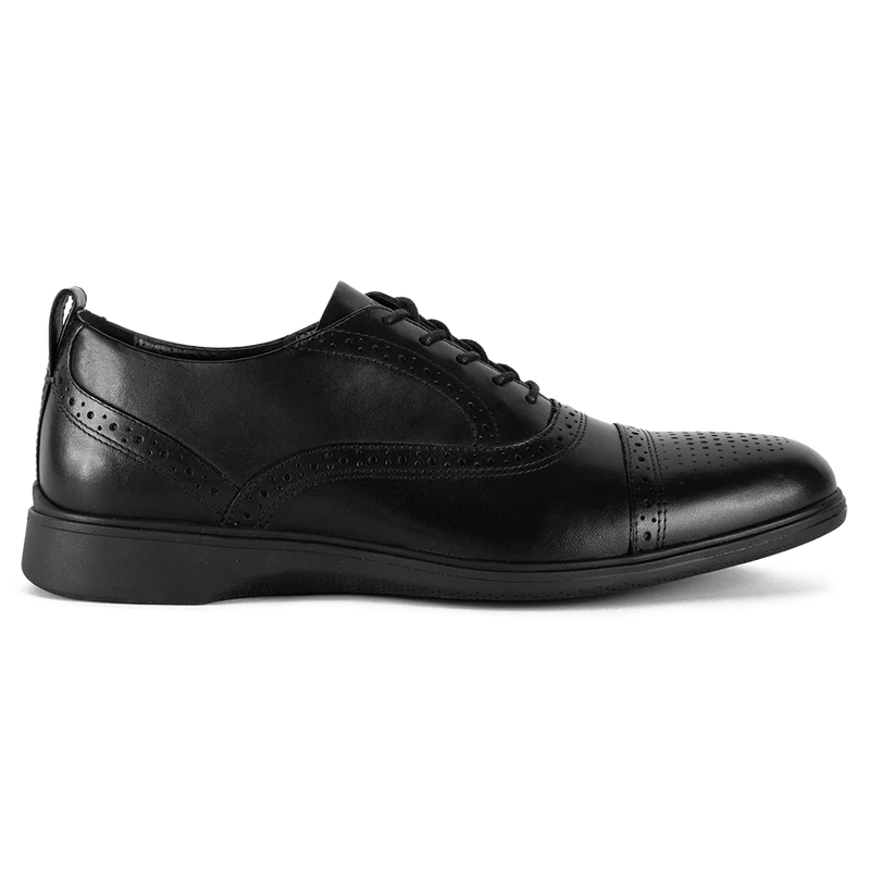 The Cap-Toe in Obsidian Black by Amberjack - Lateral View