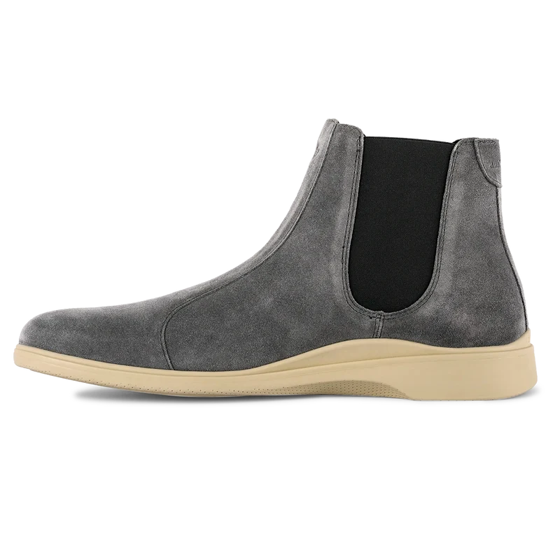 The Chelsea by Amberjack in Carbon Grey Suede - Medial View