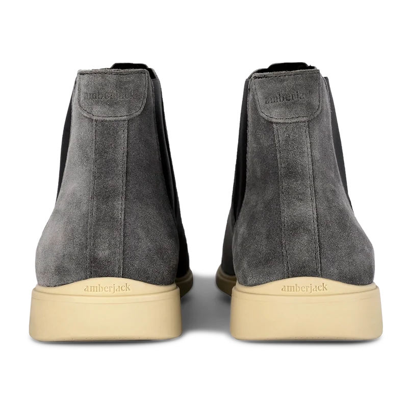 The Chelsea by Amberjack in Carbon Grey Suede - Back View