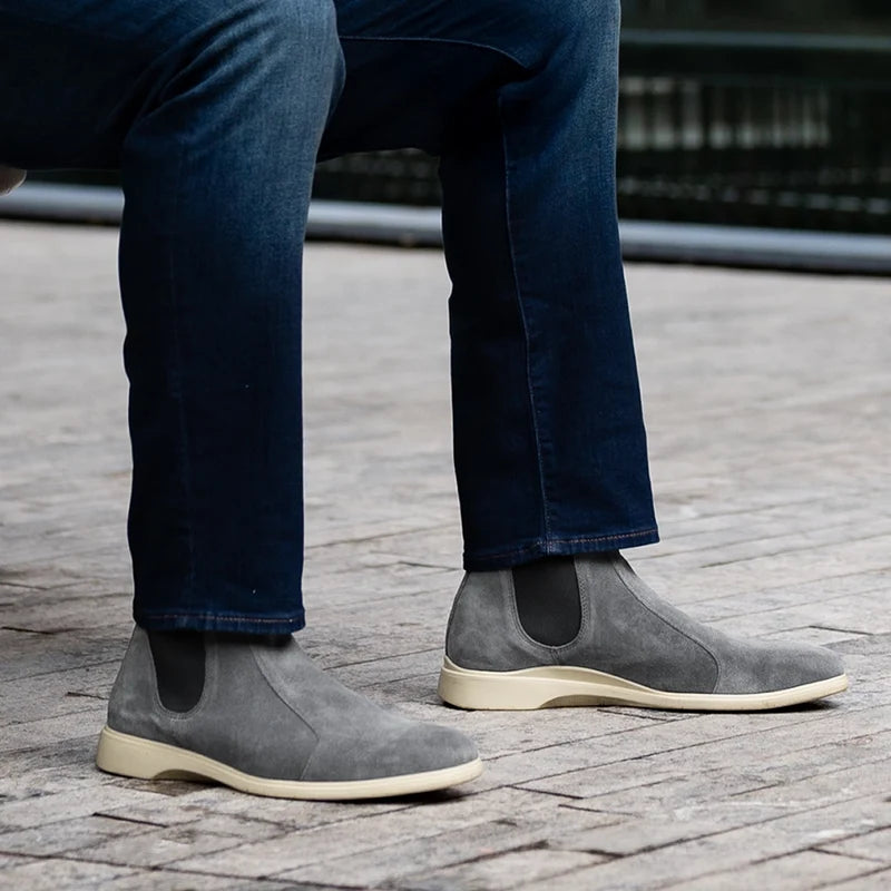 close up photo of The Chelsea Carbon paired with dark jeans