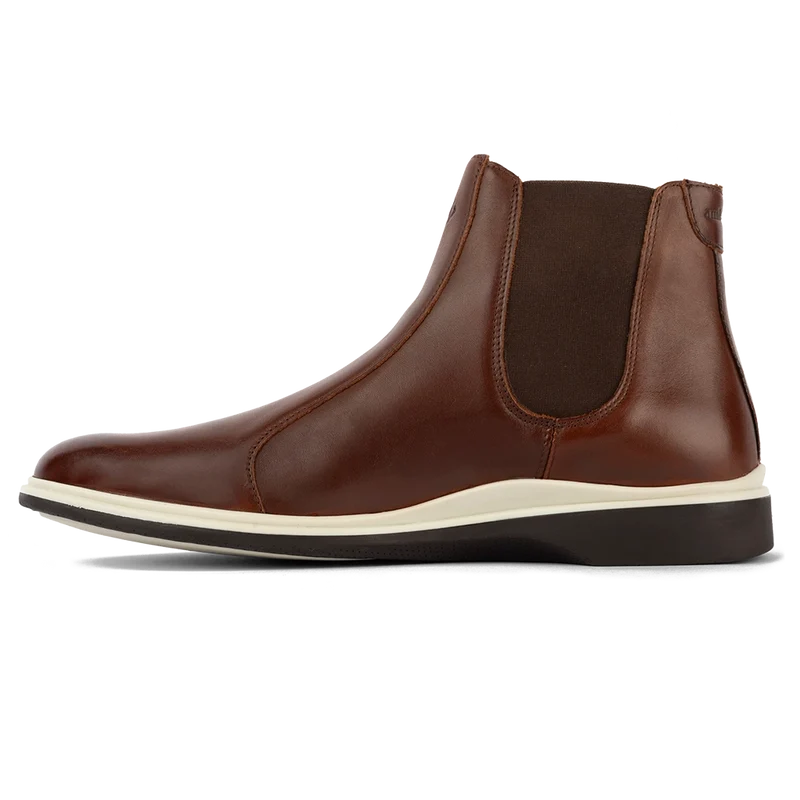 The Chelsea Boot by Amberjack in Coffee Brown Leather - Medial Side View