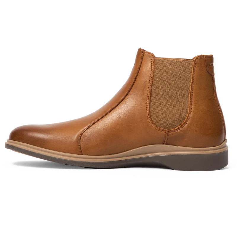 The Chelsea Boot by Amberjack in Honey Tan Leather - Medial Side View