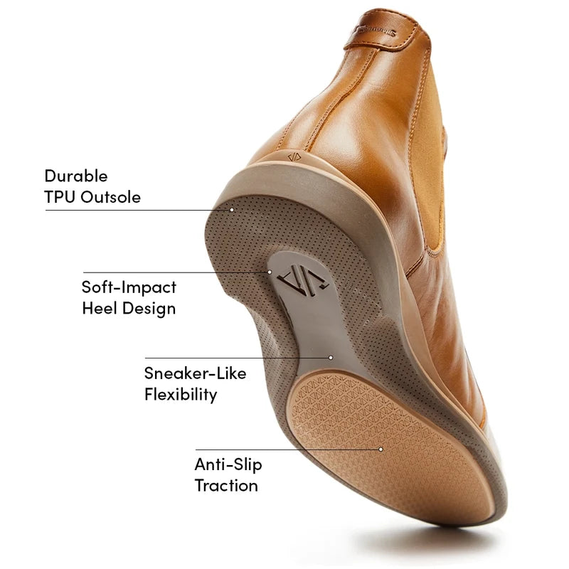 The Chelsea Boot by Amberjack in Honey Tan Leather - Labeled Outsole