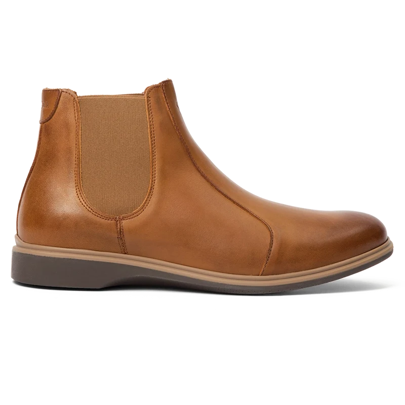 The Chelsea Boot by Amberjack in Honey Tan Leather - Lateral Side View