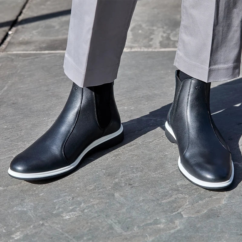 chelsea onyx with light gray dress pants