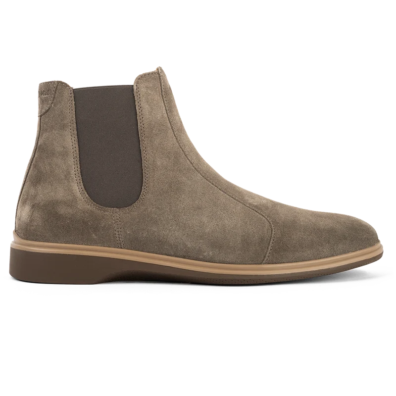 The Chelsea Boot by Amberjack in Slate Grey Suede - Lateral Side View
