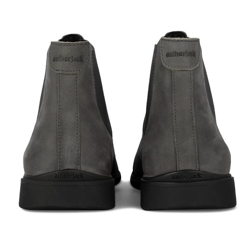 The Chelsea by Amberjack in Steel Grey Nubuck - Back View