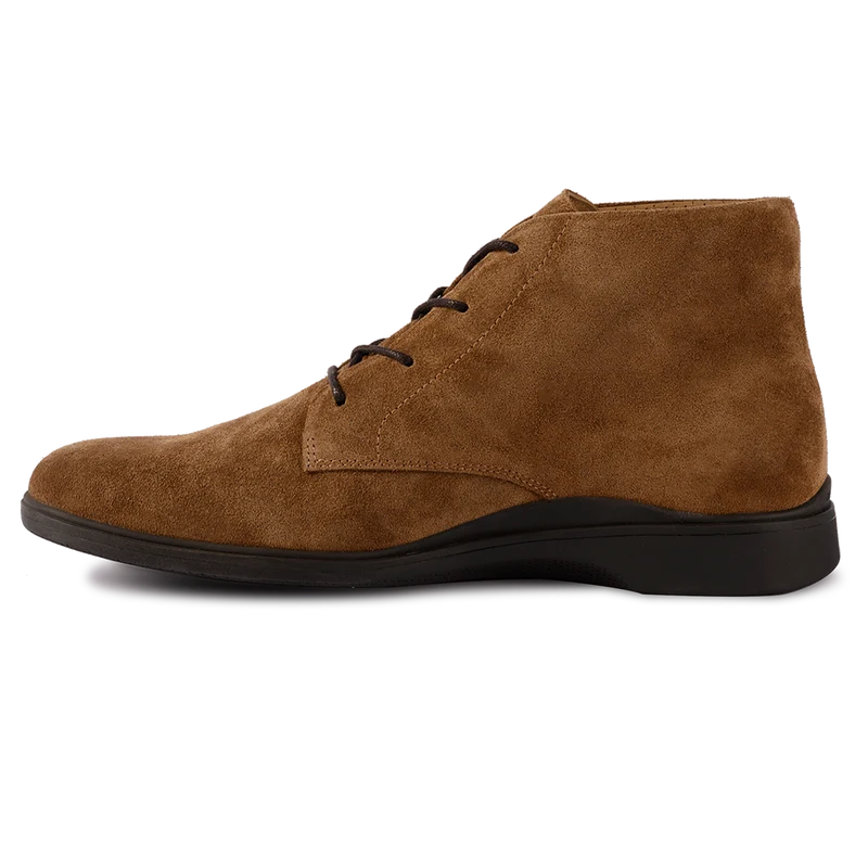 The Chukka Boot by Amberjack in Grizzly - Medial Side View