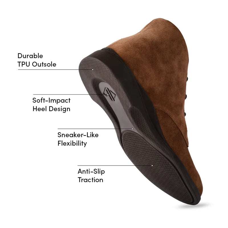 The Chukka Boot by Amberjack in Grizzly - Labeled Outsole
