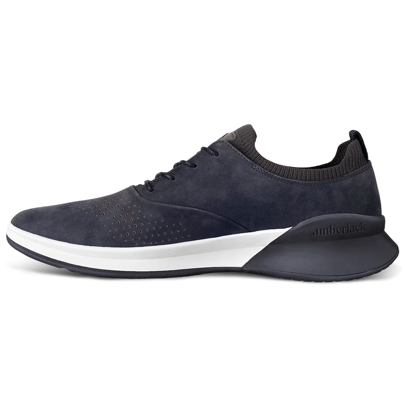 The Hybrid in Cobalt Blue Nubuck by Amberjack - Medial View
