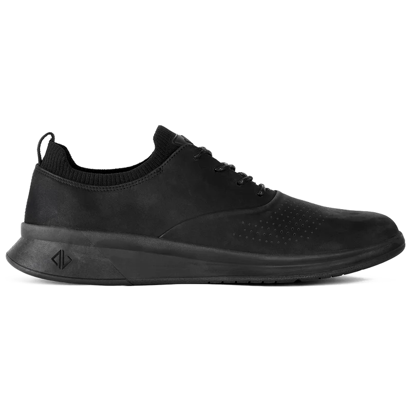 The Hybrid in Midnight Black Nubuck by Amberjack - Lateral View