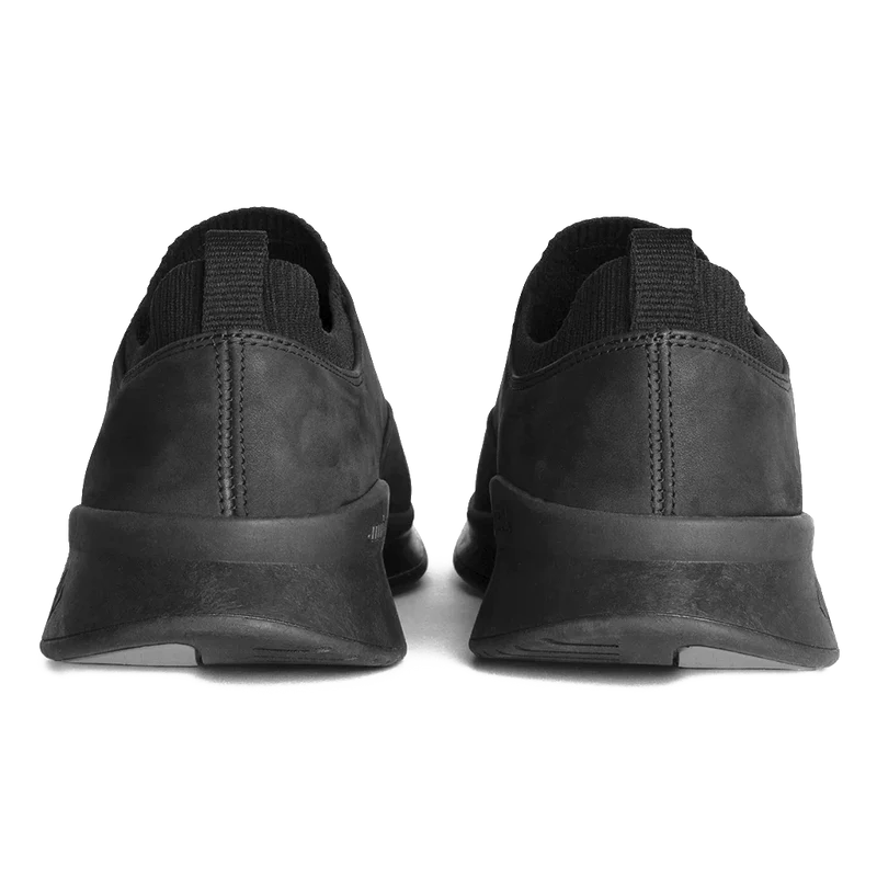The Hybrid in Midnight Black Nubuck by Amberjack - Back View
