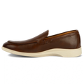 The Loafer in Chestnut & Cream Brown by Amberjack - Medial View