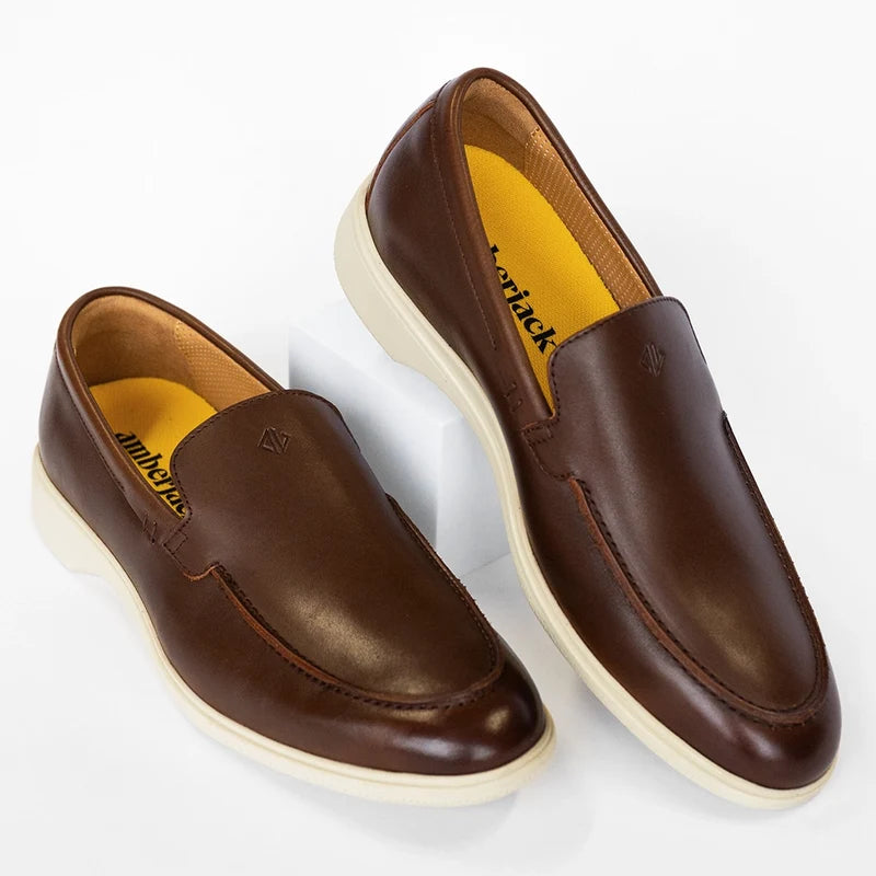 The Loafer in Chestnut & Cream Brown by Amberjack detail