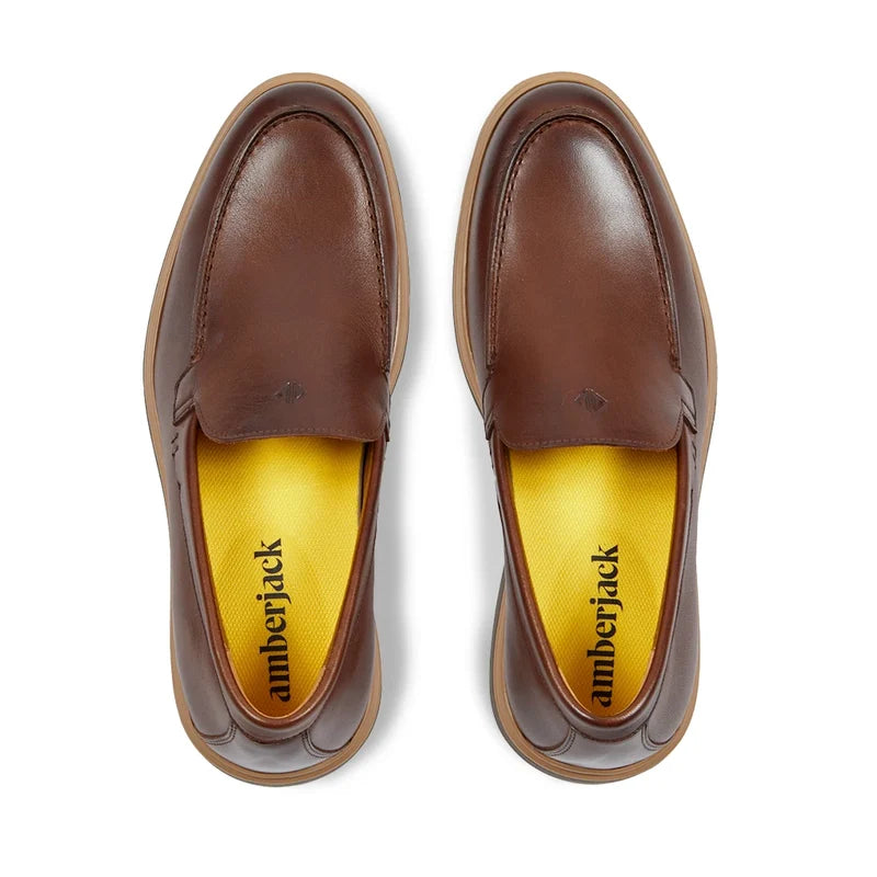 The Loafer in Chestnut Brown by Amberjack - Top Down View