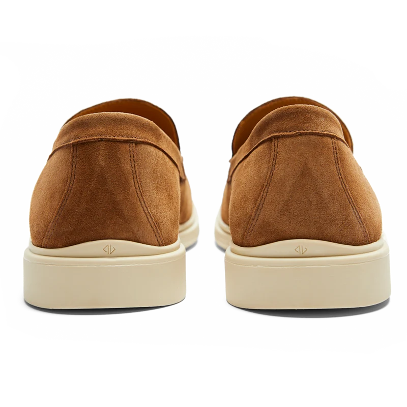 The Loafer by Amberjack in Grizzly Brown Suede - Back View