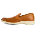 The Loafer by Amberjack in Honey & Cream Tan Leather - Medial View