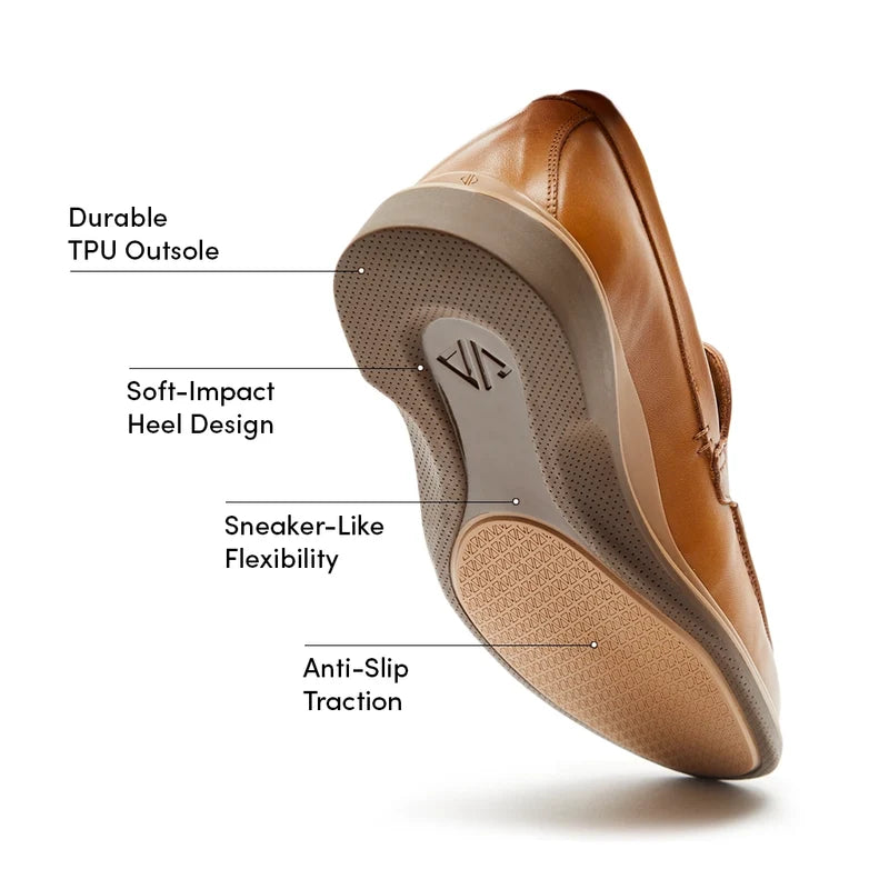The Loafer by Amberjack in Honey Tan Leather - Labeled Outsole