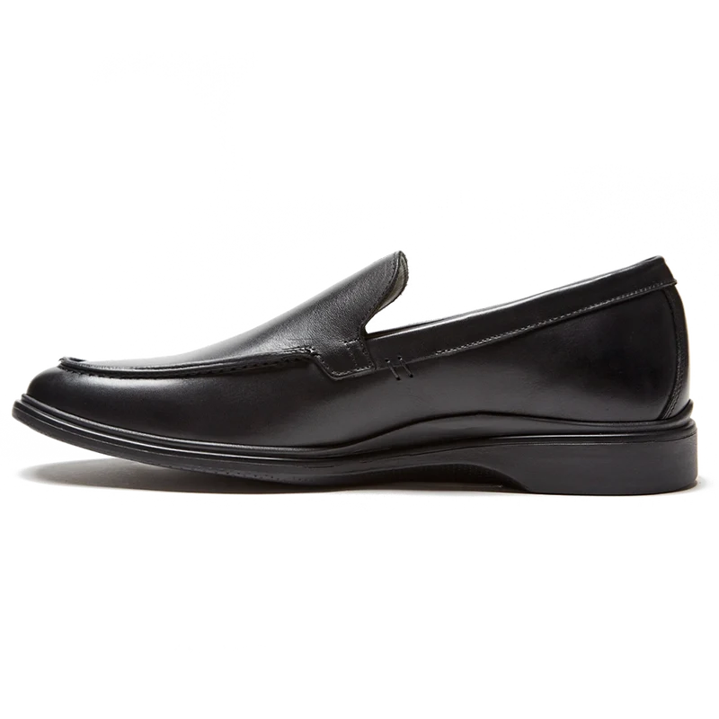 The Loafer by Amberjack in Obsidian Black Leather - Medial View