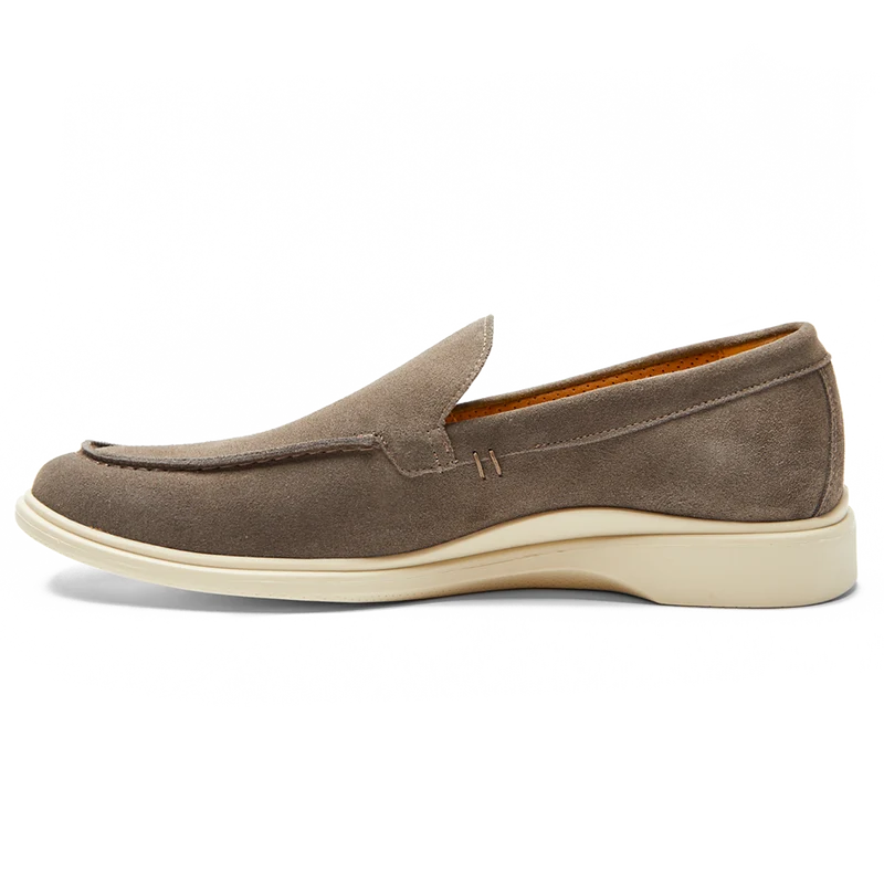 The Loafer by Amberjack in Slate Grey Suede - Medial View