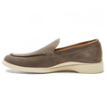 The Loafer by Amberjack in Slate Grey Suede - Medial View