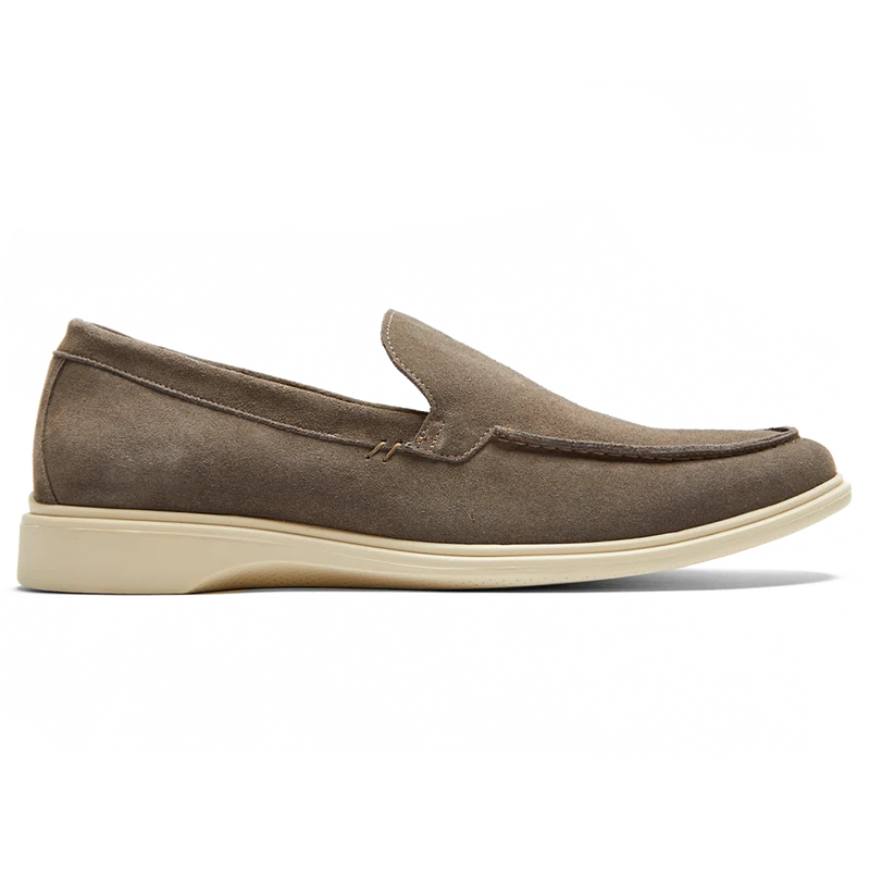 The Loafer by Amberjack in Slate Grey Suede - Lateral View
