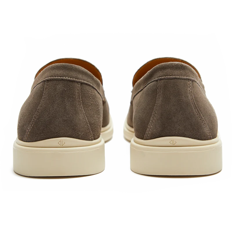 The Loafer by Amberjack in Slate Grey Suede - Back View