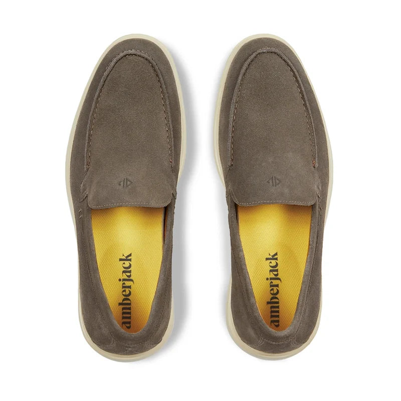The Loafer by Amberjack in Slate Grey Suede - Top Down