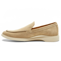 The Loafer by Amberjack in Tundra Light Brown Suede - Medial View