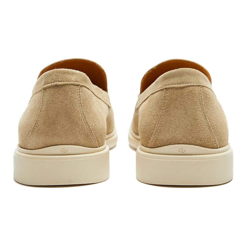 The Loafer by Amberjack in Tundra Light Brown Suede - Back View