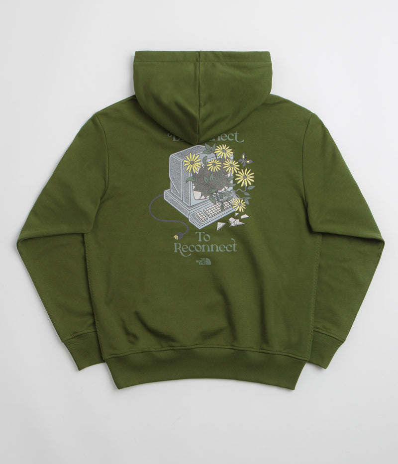 The North Face Connect Relaxed Graphic Hoodie in Woodland Green