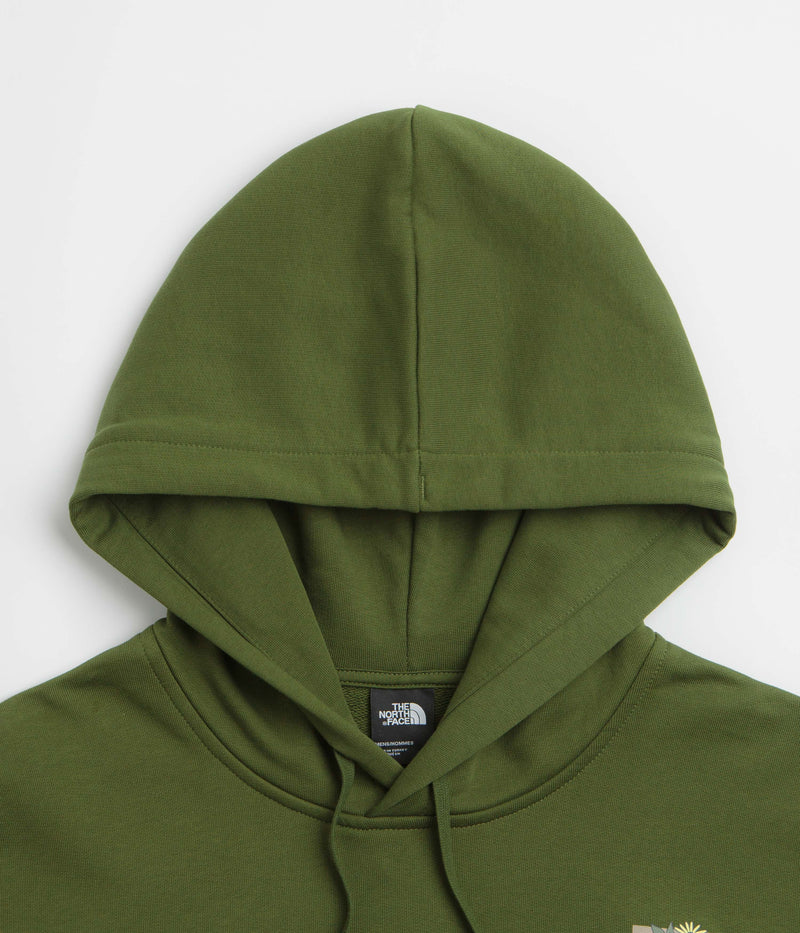The North Face Connect Relaxed Graphic Hoodie in Woodland Green