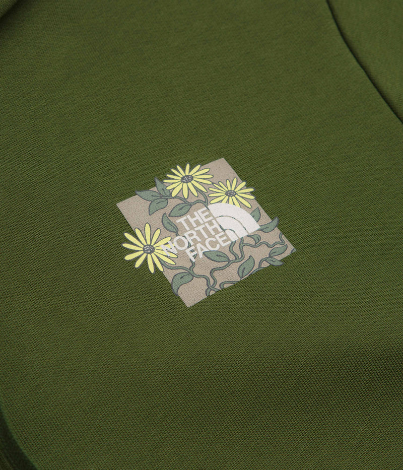 The North Face Connect Relaxed Graphic Hoodie in Woodland Green