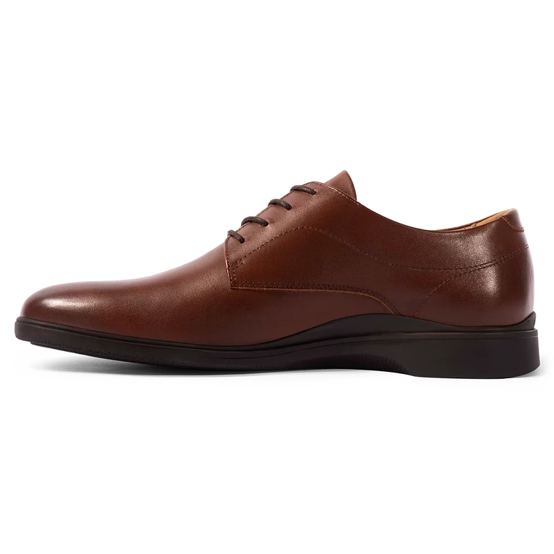 The Original Classic Dress Shoe by Amberjack in Chestnut Brown Leather - Medial View