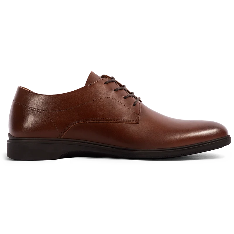 The Original Classic Dress Shoe by Amberjack in Chestnut Brown Leather - Lateral View