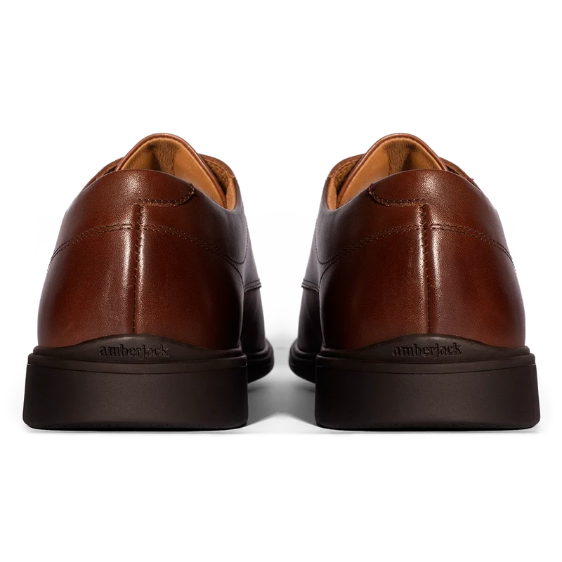 The Original Classic Dress Shoe by Amberjack in Chestnut Brown Leather - Back View