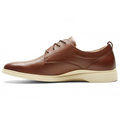 The Original Dress Shoe by Amberjack in Chestnut & Cream Brown Leather - Medial View